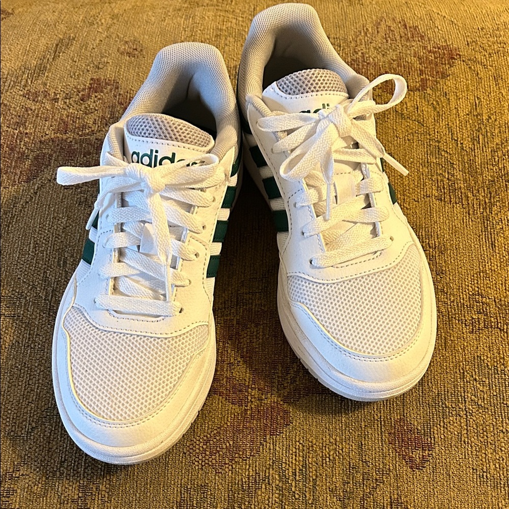 adidas White and Green Sneakers